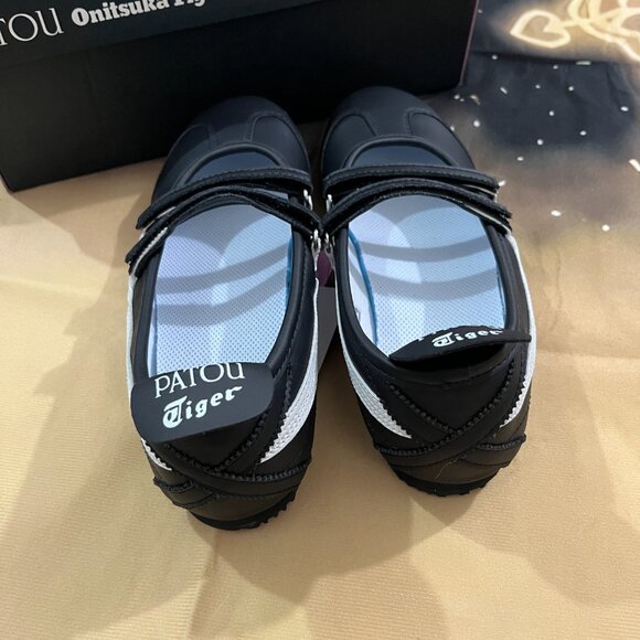 Patou Mexico 66 X Onitsuka Tiger Black Ballet Flats - Picture 5 of 6